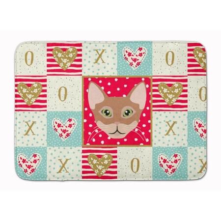 Carolines Treasures 19 x 27 in. Chausie Cat Love Machine Washable Memory Foam Mat CK5101RUG